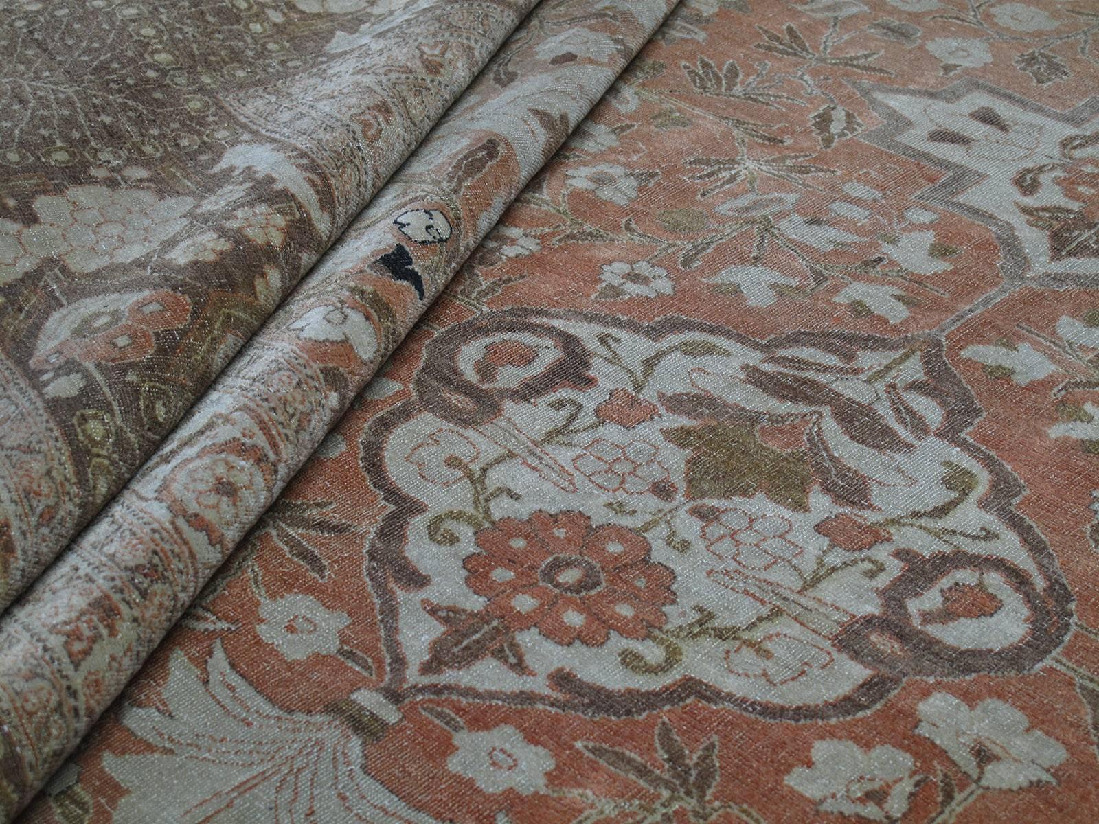 Fantastic Antique Oversize Tabriz Carpet 1