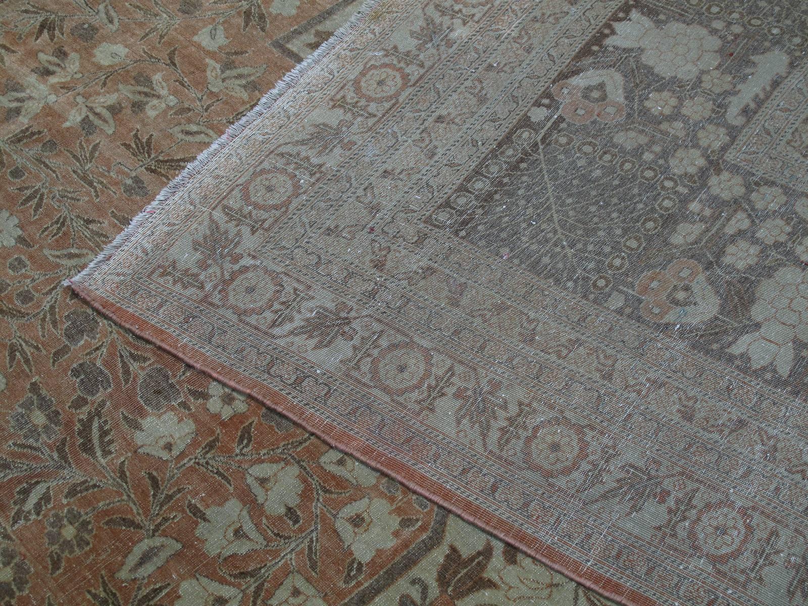 Fantastic Antique Oversize Tabriz Carpet 3