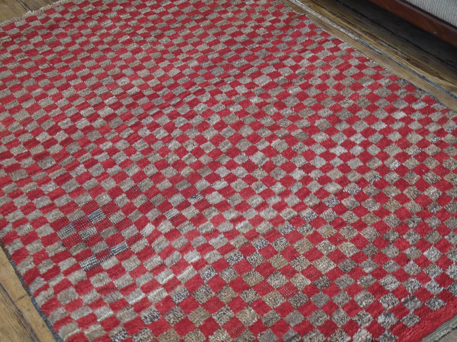 Rojo-marrón a cuadros 