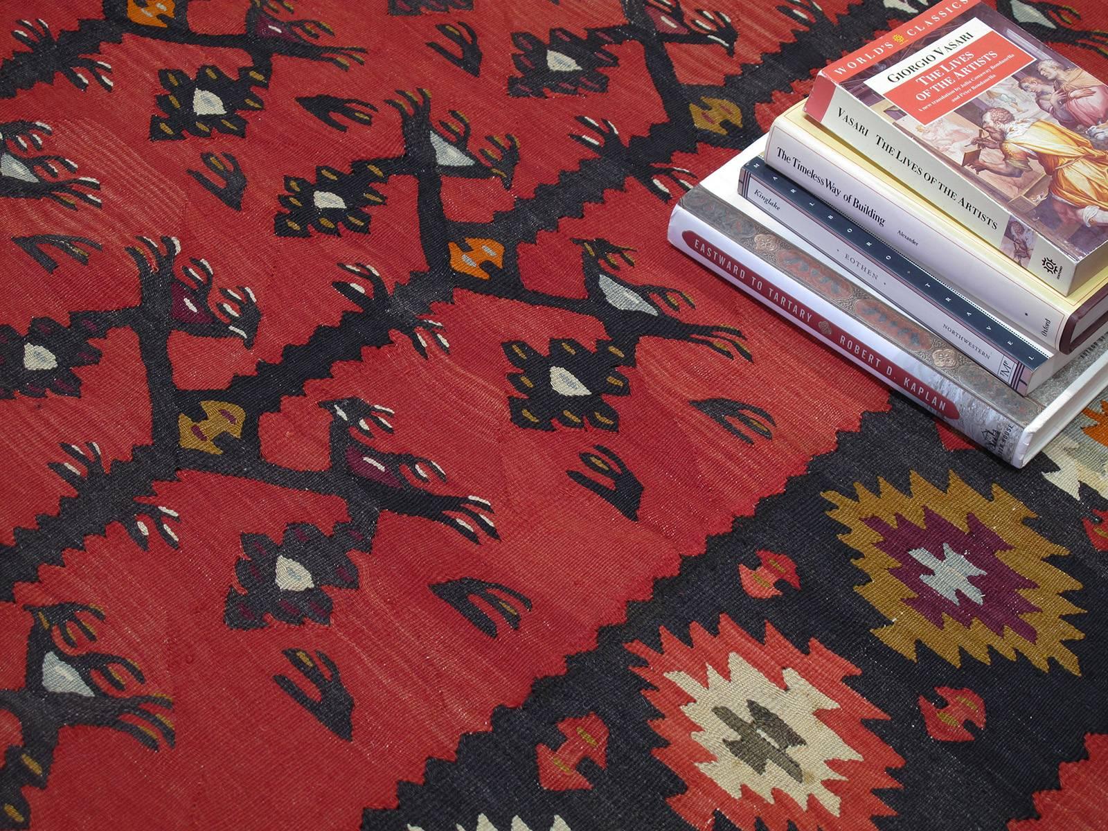 rug with birds