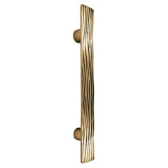 Solid Brass Pull Handle engraved organic Inspiration 30 cm