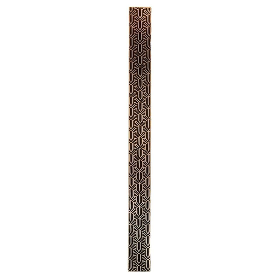 PT/AD/10 70cm Engraved brass door pull, 70cm Art deco collection