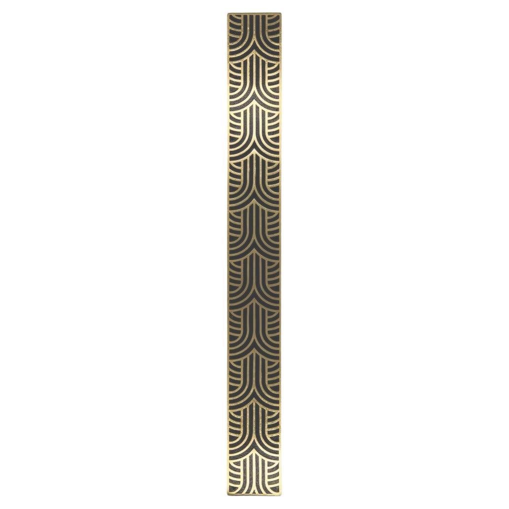 PT/AD/10 Engraved brass cabinet pull , 30cm Art Deco collection