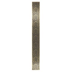 PT/AD/10 Engraved brass cabinet pull , 30cm Art Deco collection