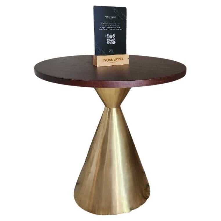 Gio 1 Beistelltisch - Ø 40 cm x H 38 cm - Altgold-patiniertes Messing
