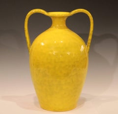 Vintage Italian Pottery Bright Yellow Italica Ars for Rosenthal-Netter Vase