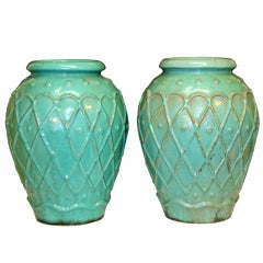 Pair of Galloway Terracotta Company Urns