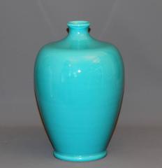 Vintage Marco Zanini Memphis for Bitossi Italian Pottery Turquoise Vase