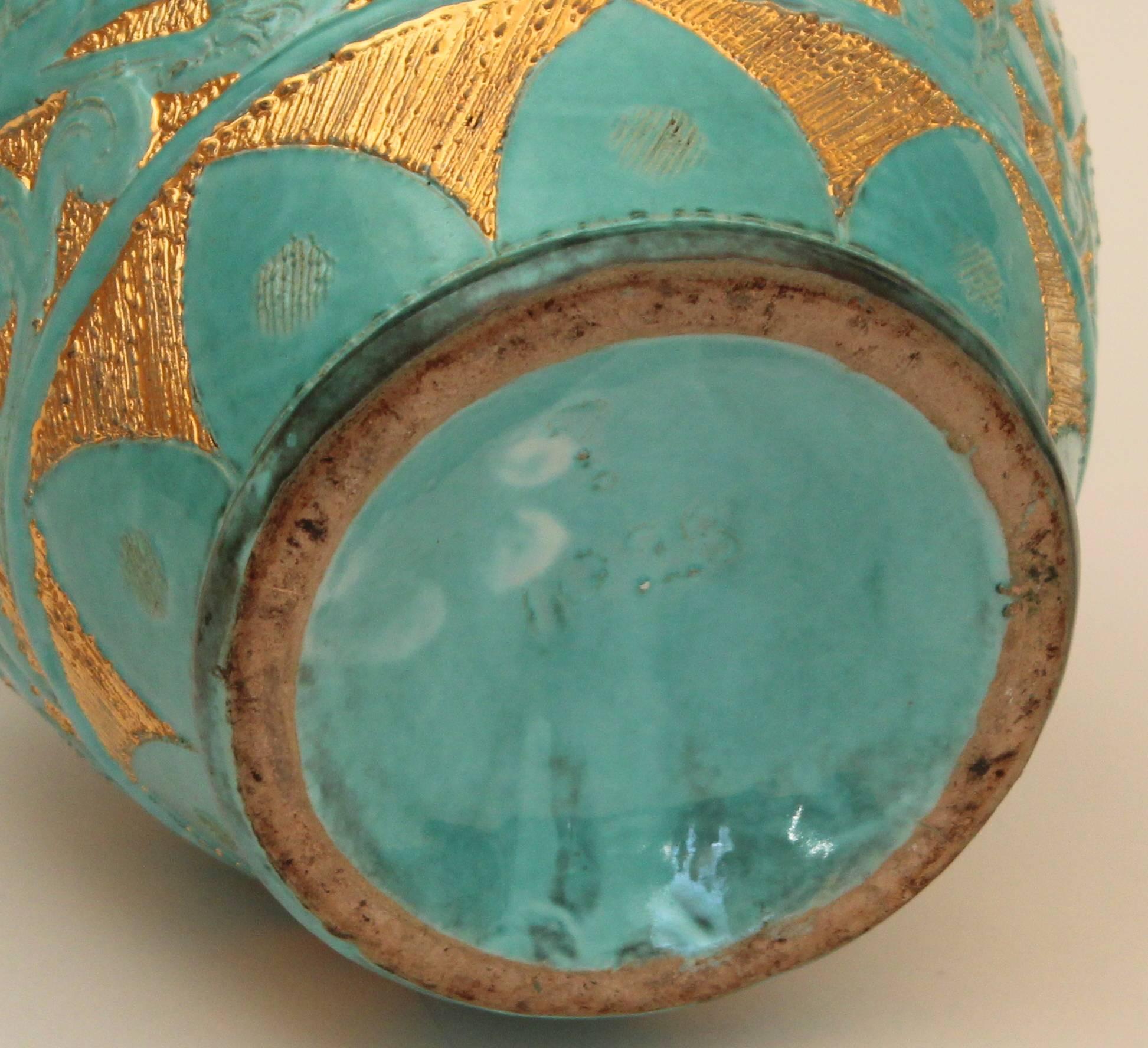 Fratelli Fanciullacci Italian Art Pottery 1950s Hollywood Regency Vase 1
