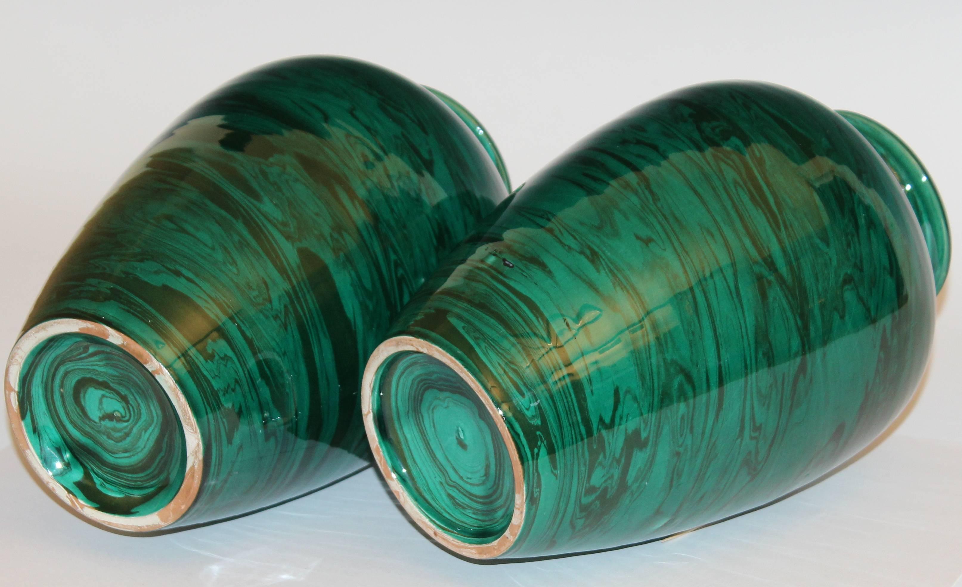 green ceramic vases