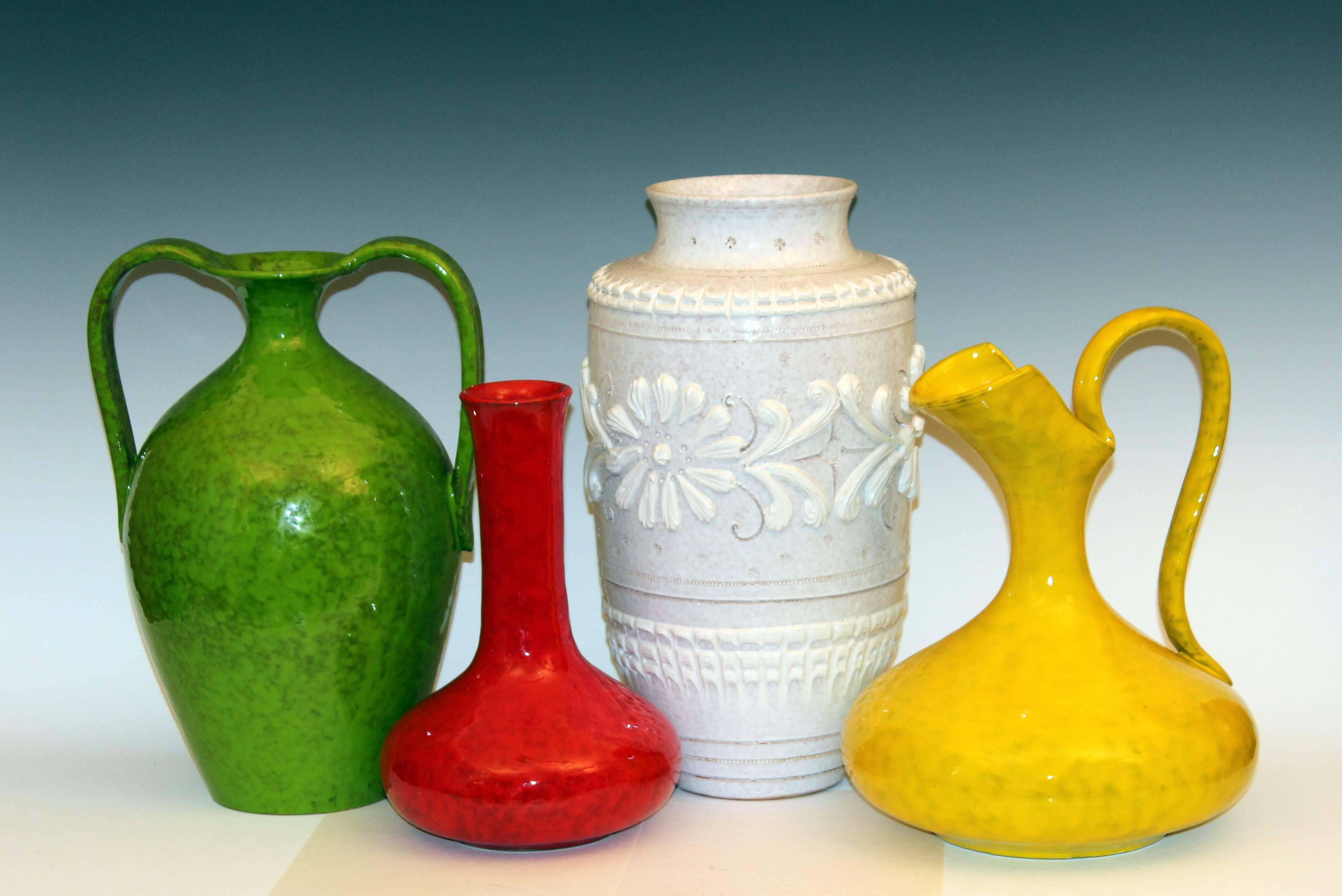 Three Vintage Italian Pottery Atomic Monochrome Vases for Rosenthal-Netter For Sale 4