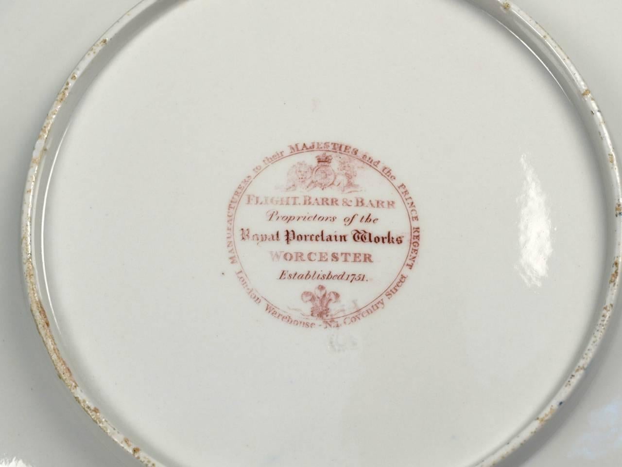 Regency Antique Worcester English Porcelain Flight Barr & Barr Dinner Service