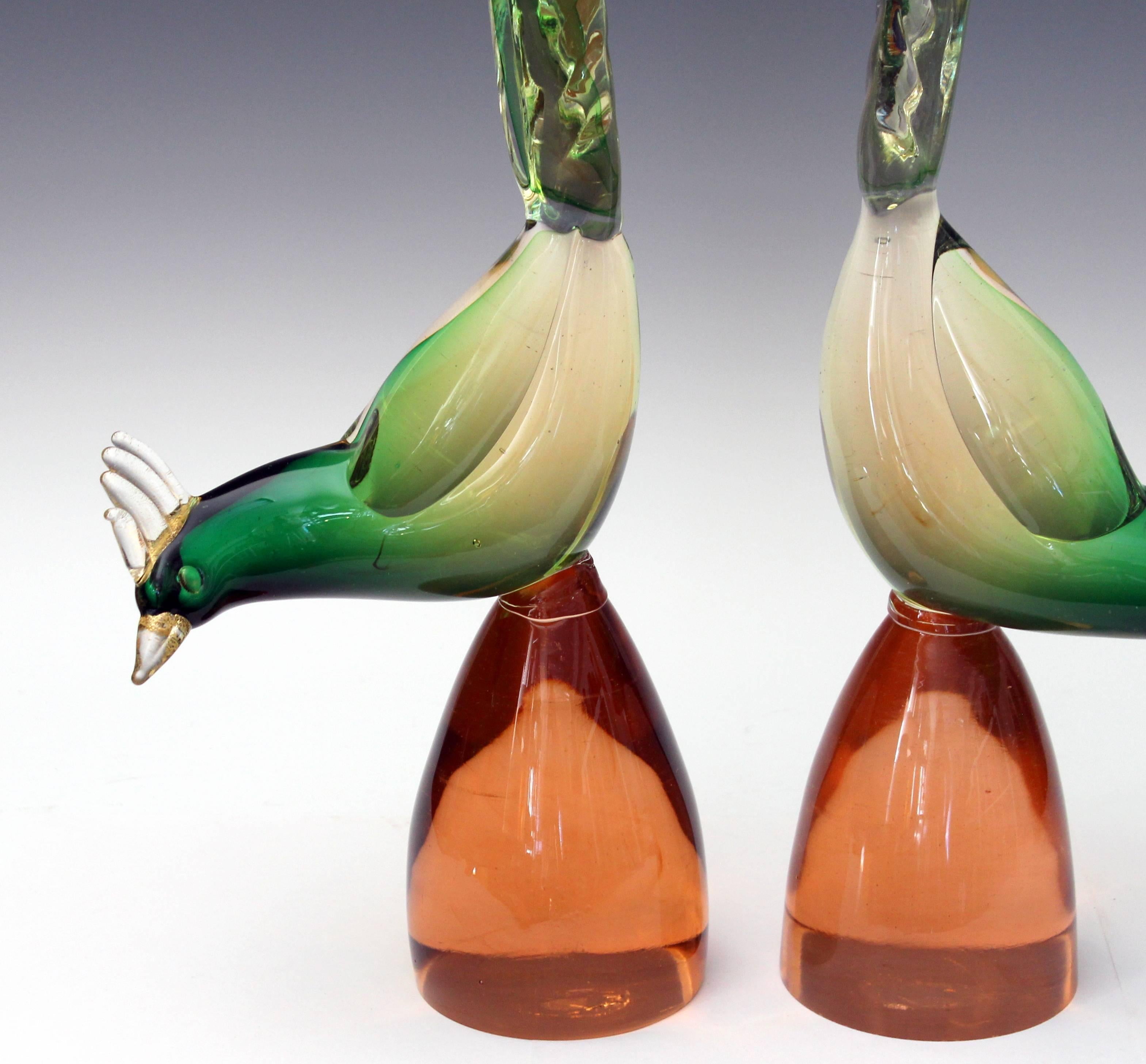 vintage murano glass birds