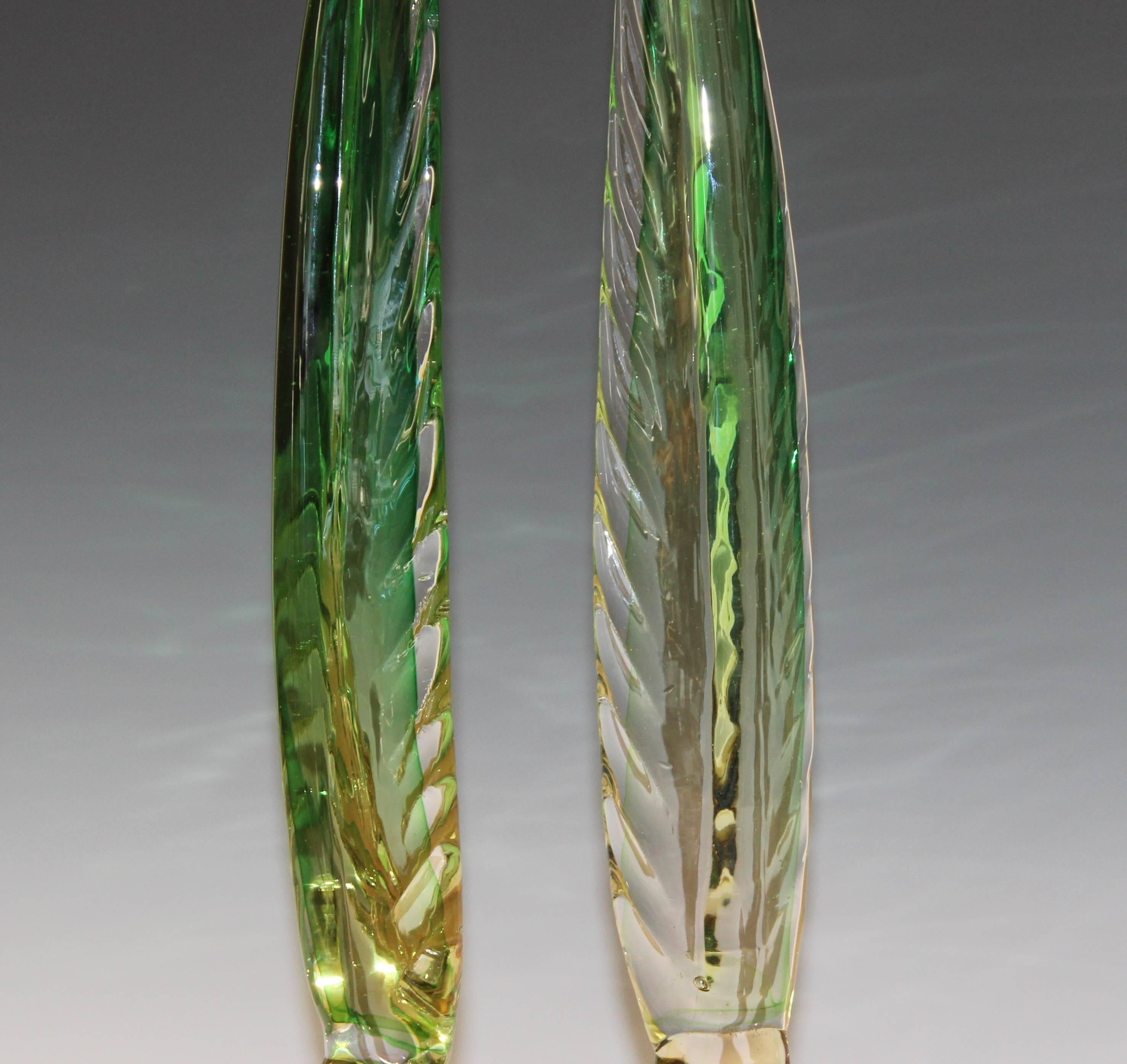 Late 20th Century Large Matched Pair of Vintage Murano Glass Pheasant Birds