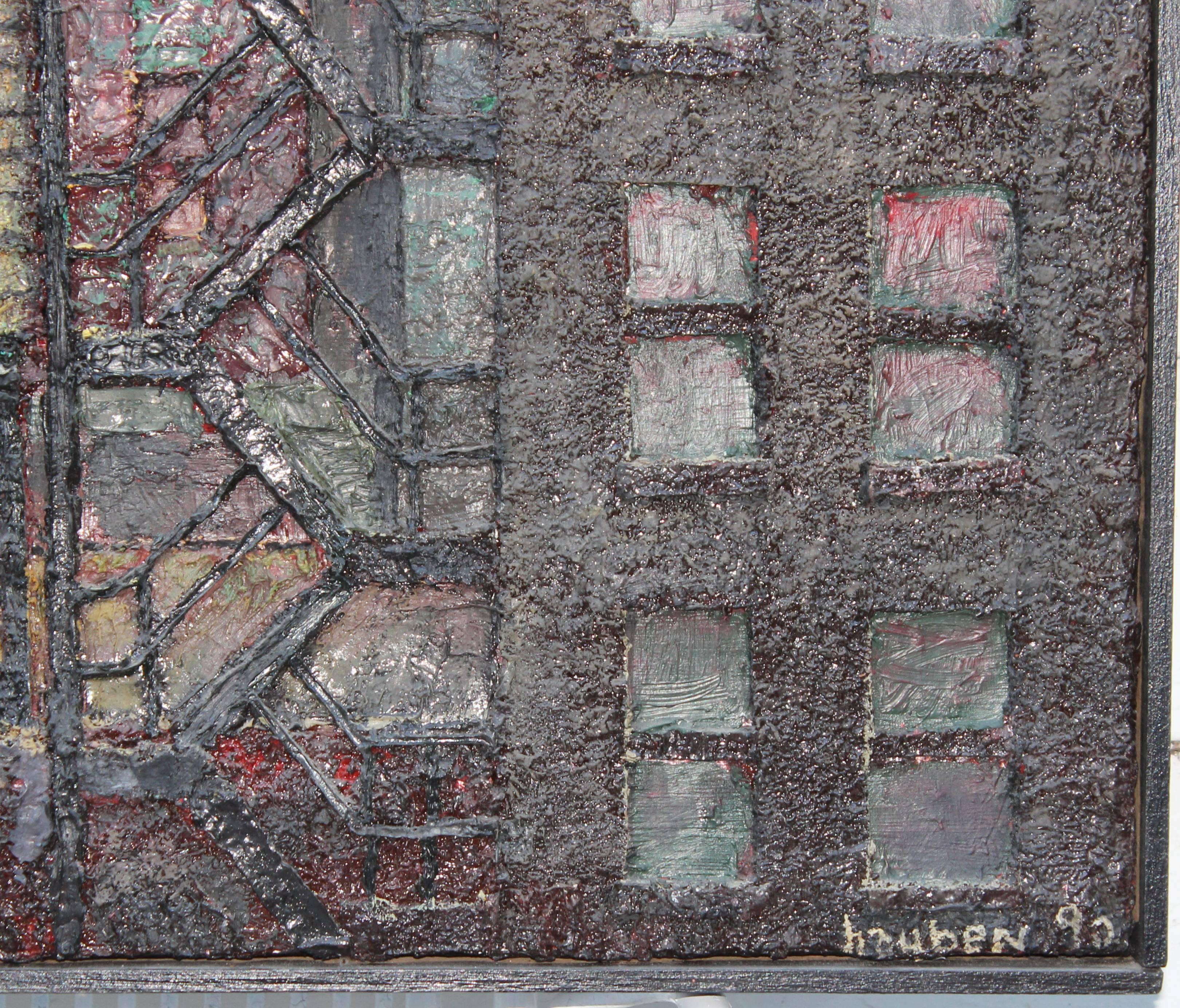 Daniel Hauben Painting NYC Skyline Empire State Bldg. Trade Center For Sale 2