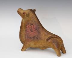 Vintage Large Londi Bitossi Scavo Italian Art Pottery Bull Figure Raymor