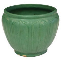 Antique Weller Pottery Matt Green Arts & Crafts Planter Jardiniere 8"