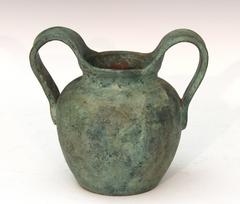 Vintage Classically Styled Italian Pottery Urn Vase with "Ancient" Patina