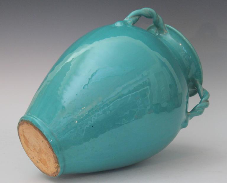 Vintage North Carolina Art Pottery Royal Crown Rope Twist Handle Signed ...