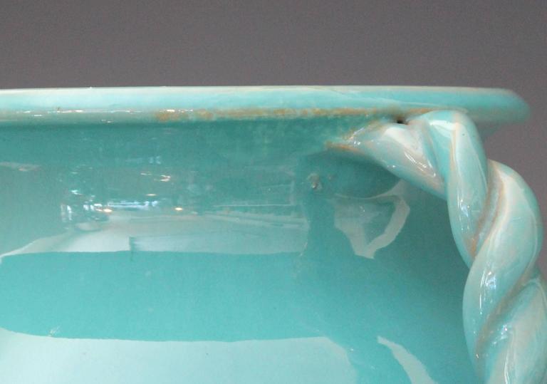 Vintage North Carolina Art Pottery Royal Crown Rope Twist Handle Signed ...