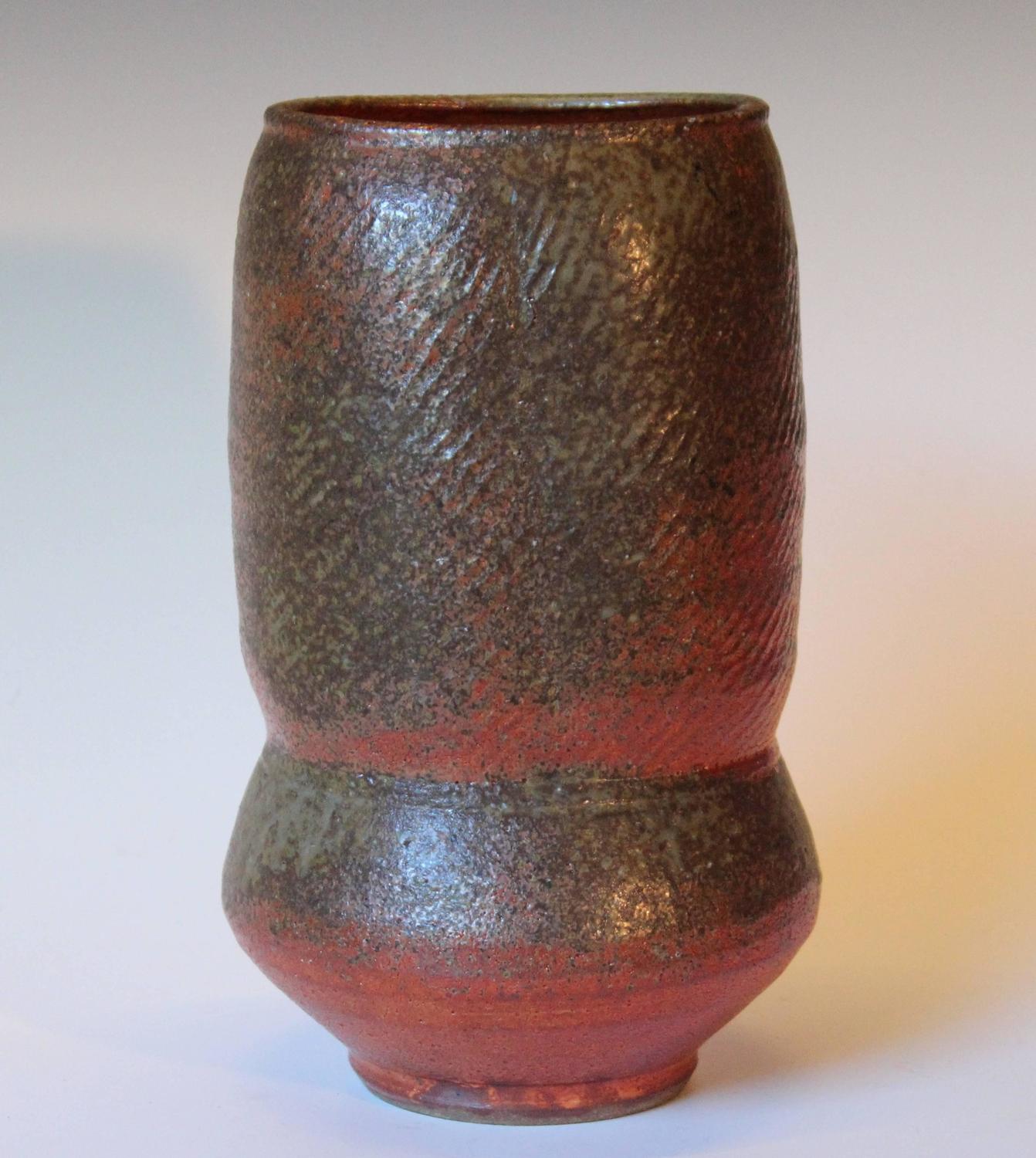 Vintage Shino Ware Signed Japanese Tea Ceremony Pottery Ikebana Flower