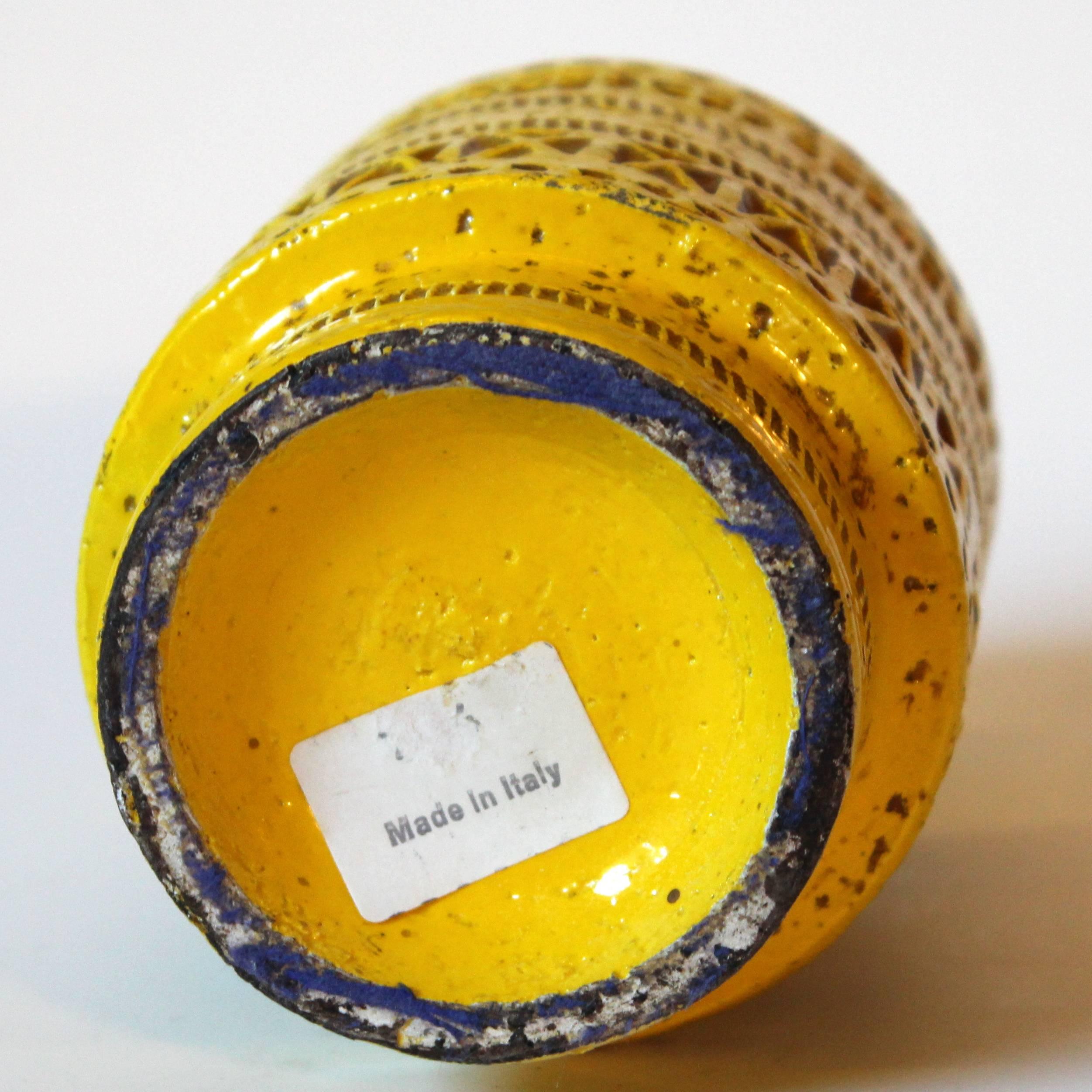Italian Rimini Yellow Bitossi Vase