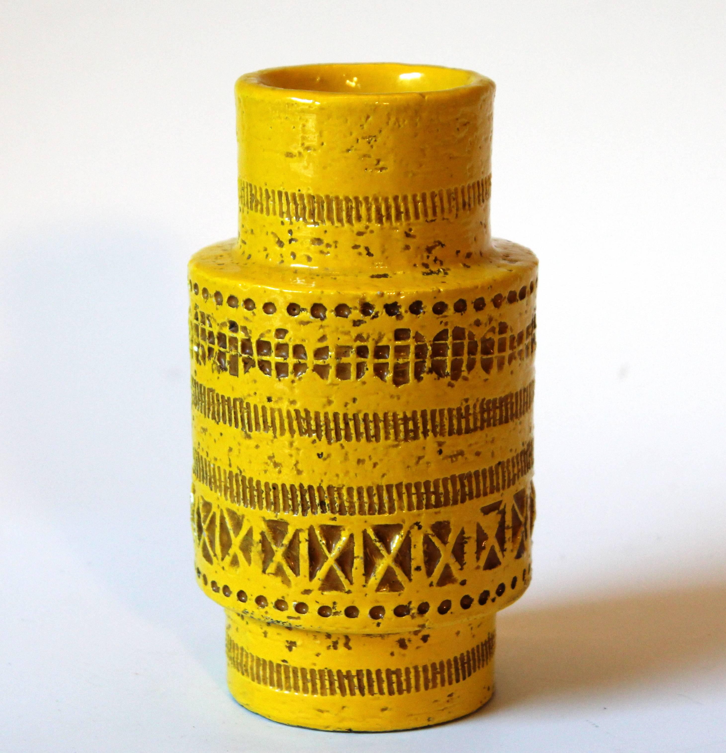 Mid-20th Century Rimini Yellow Bitossi Vase