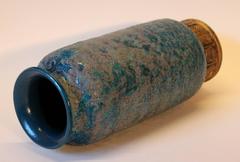 Vintage Bitossi Cinese Blue Decor Lava Italian Art Pottery Vase