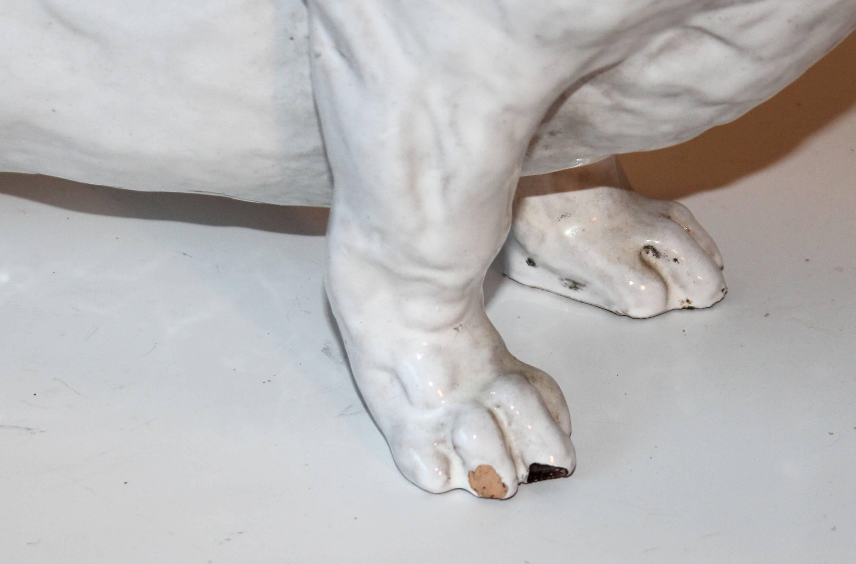 Molded Dachshund Lifesize Vintage Italian Pottery Dog Figure Sculpture