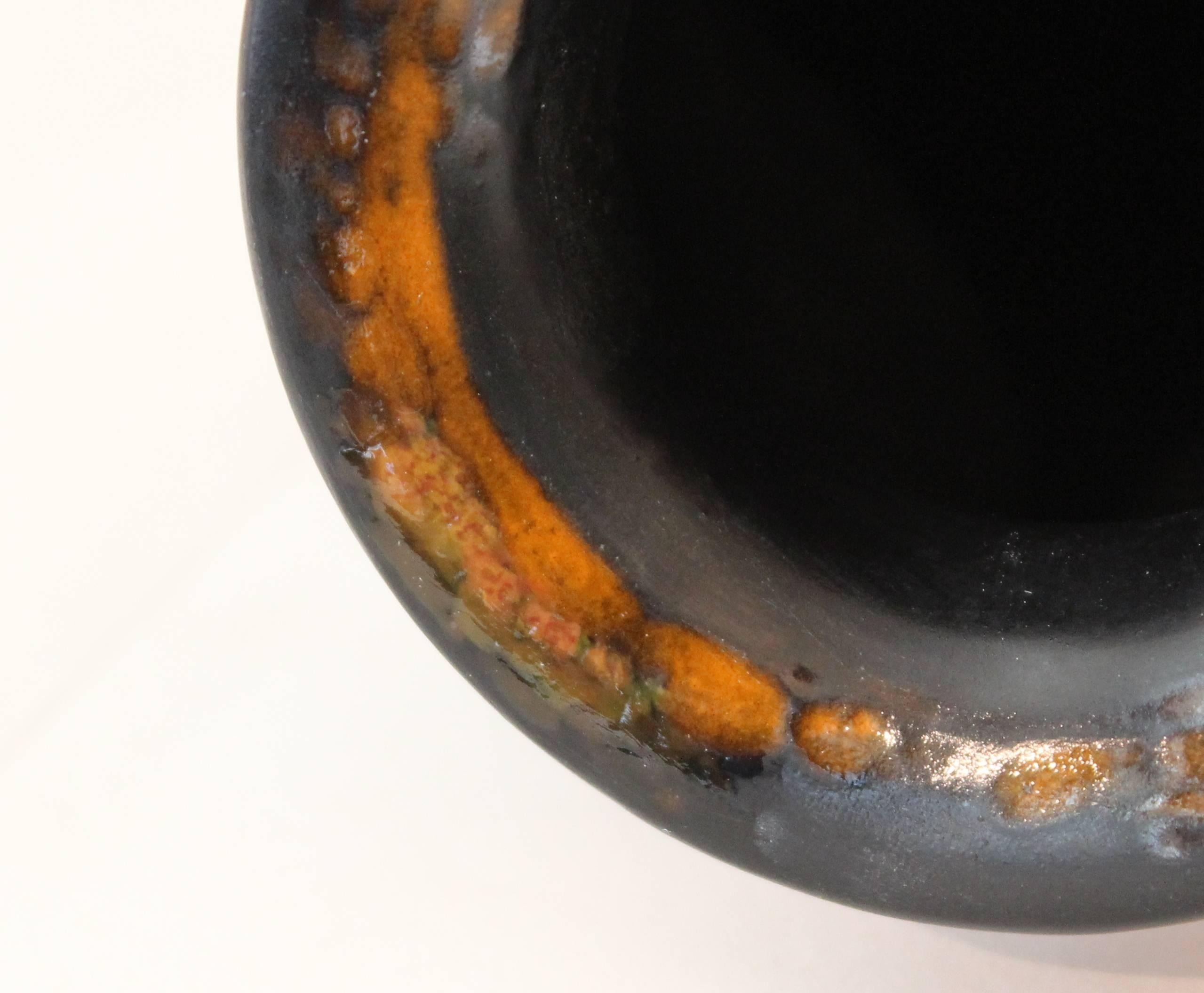 Vintage Bitossi Italian MCM Pottery Ceramic Cylinder Raymor Label Vase 1