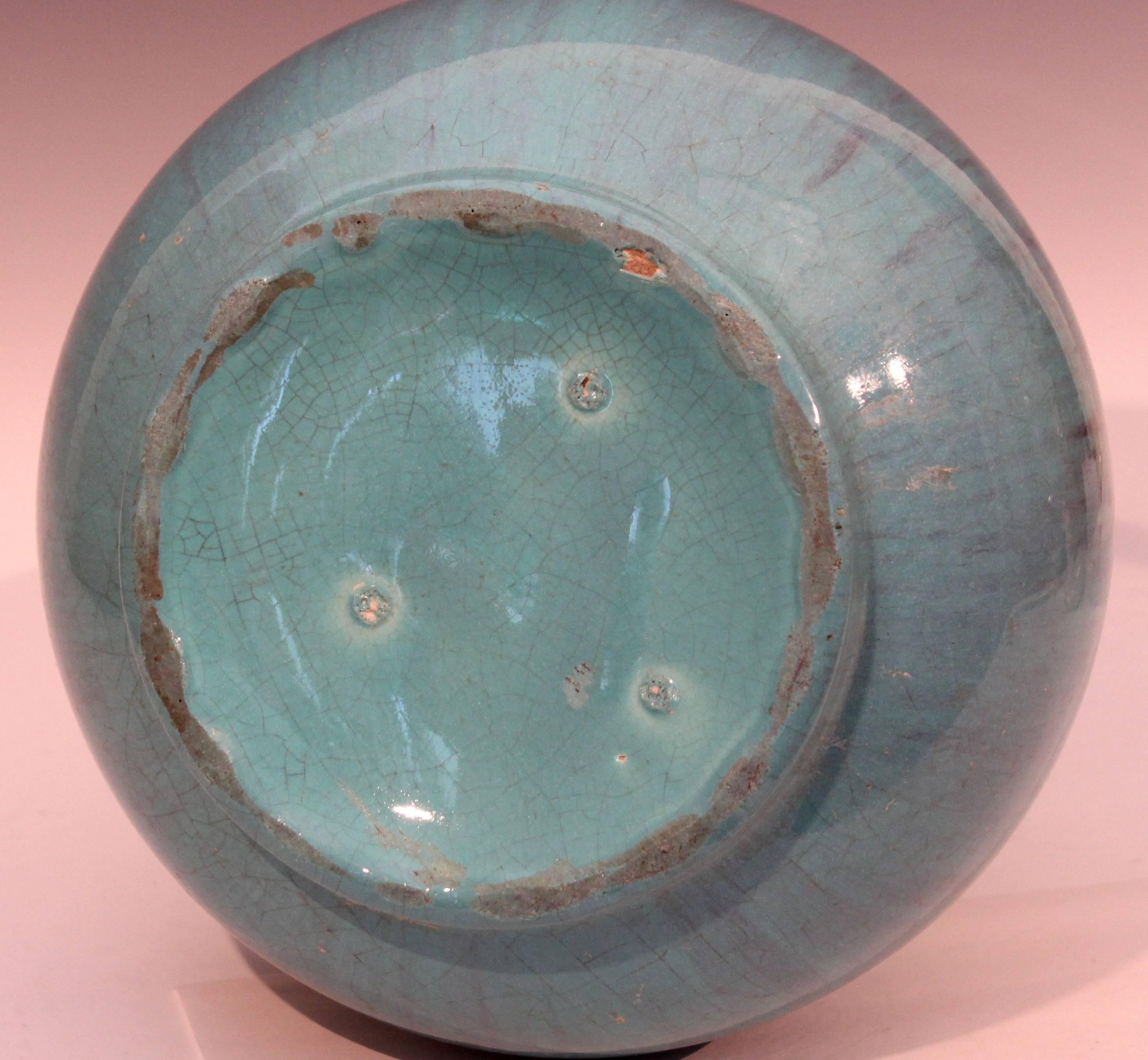 Art Deco Antique American Art Pottery Flambe Vase Kangxi Form 