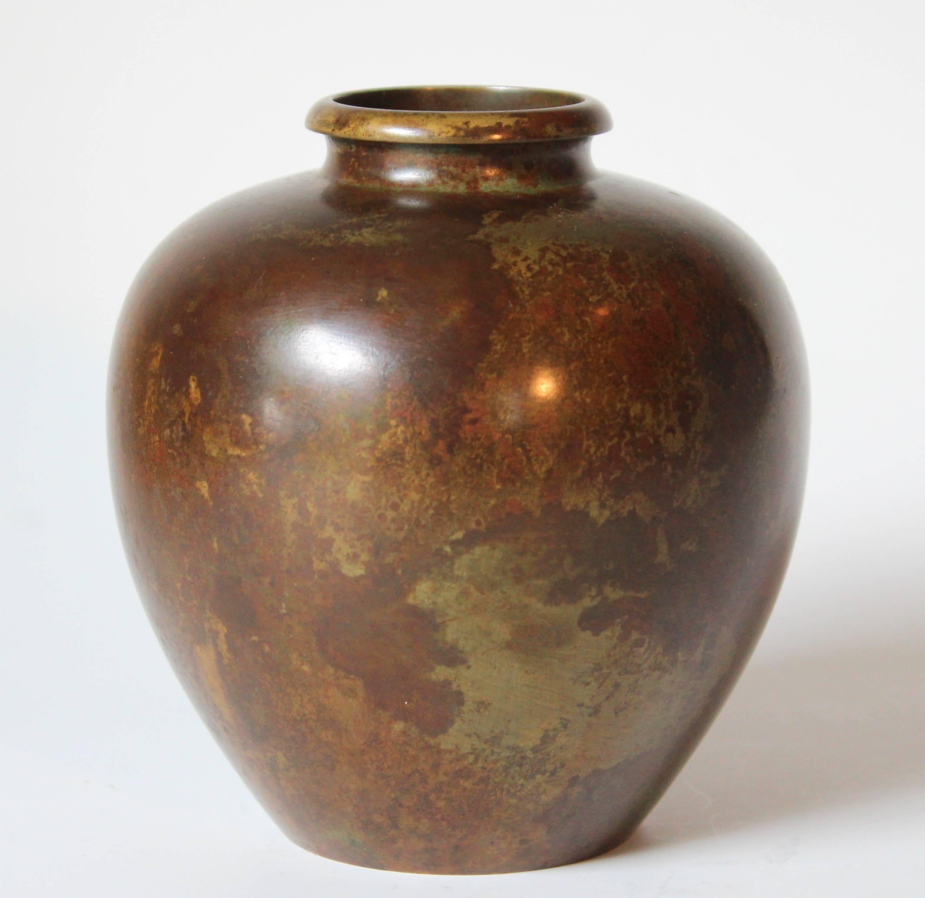 vintage bronze vase