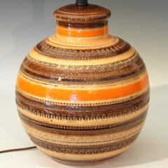 Bitossi Londi Rimini Raymor MCM Sahara Decor Pottery Italian Ceramic Lamp