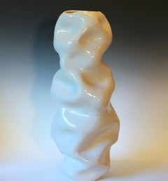 Studio Pottery Meditation White Monochrome Centre Table Piece Vase Simon Pearce