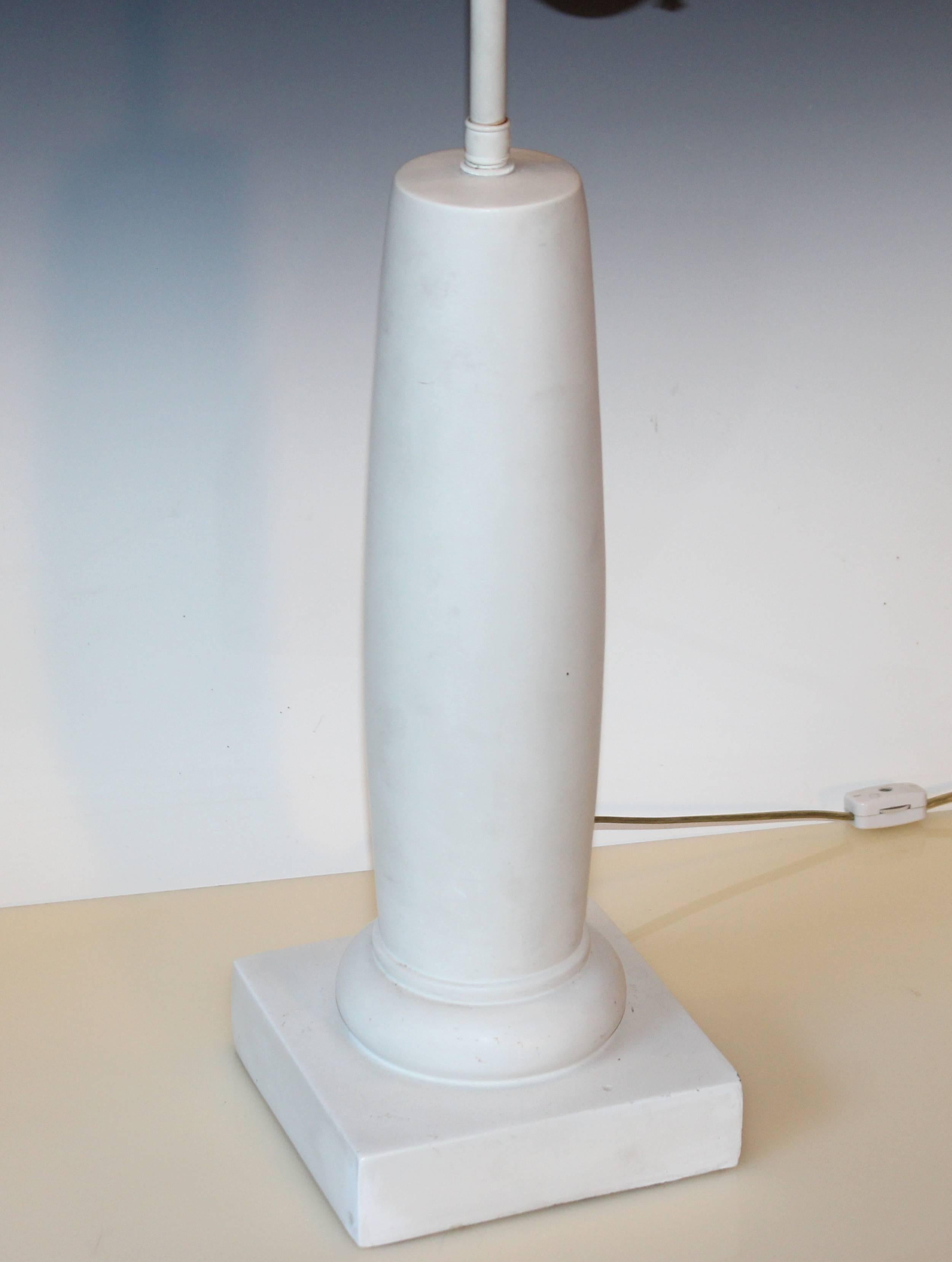 Sirmos after Diego Giacometti Vintage Plaster Classical Doric Column Lamp 1