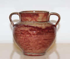 North Carolina Folk Art Pottery Vintage Southern Vase Chinese Reduction Flambe