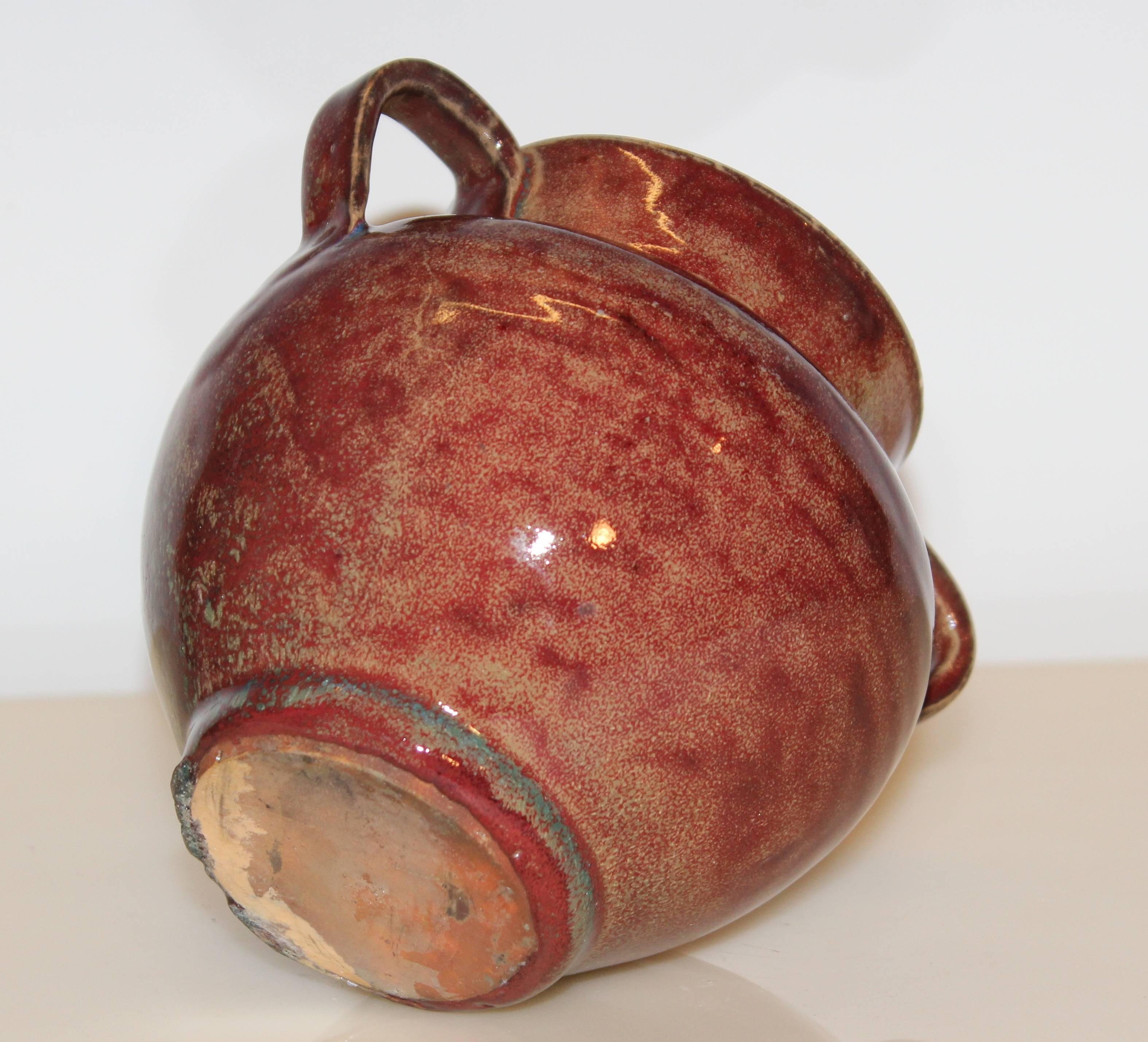20th Century North Carolina Folk Art Pottery Vintage Southern Vase Chinese Reduction Flambe