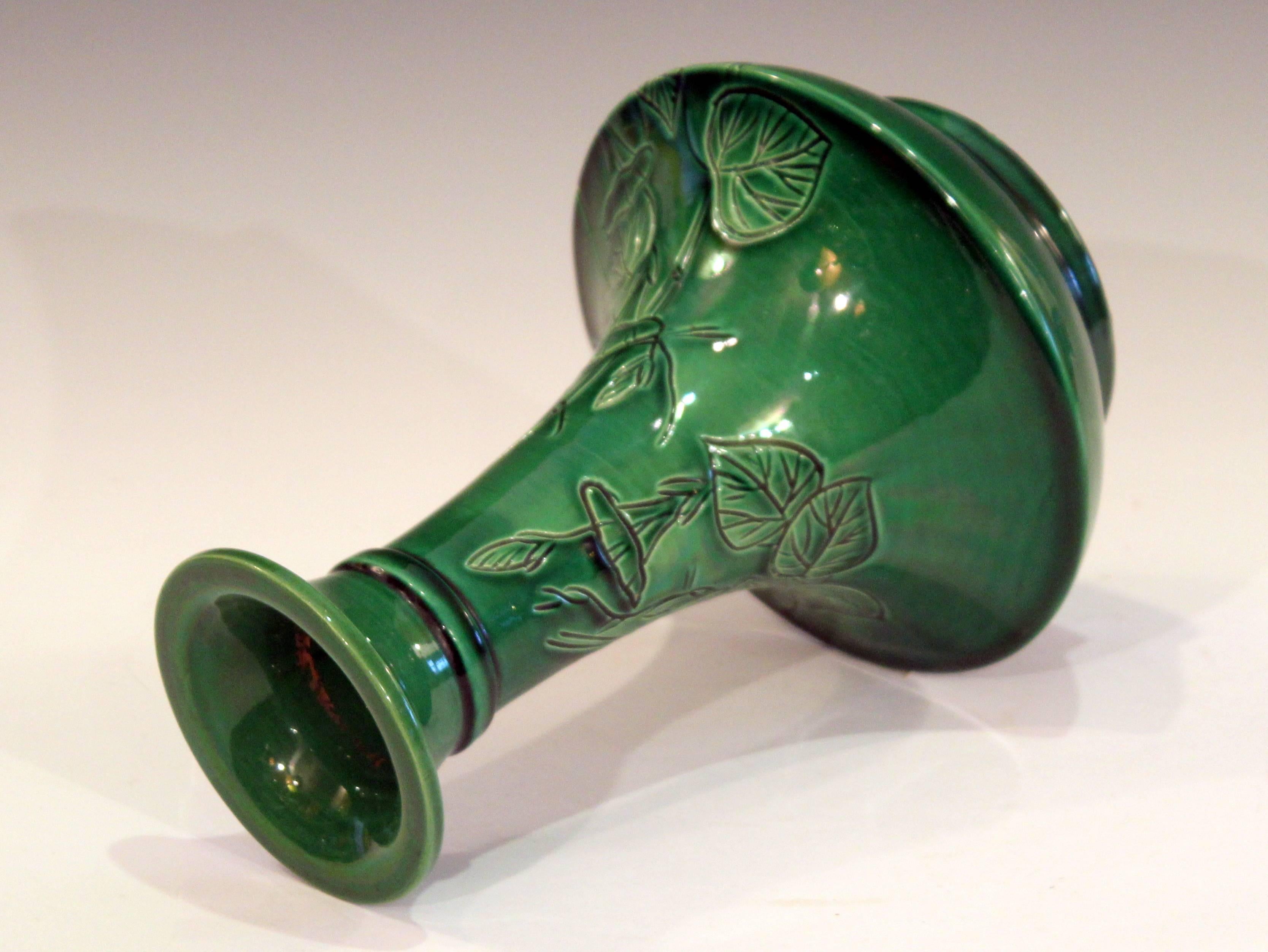 antique green vase