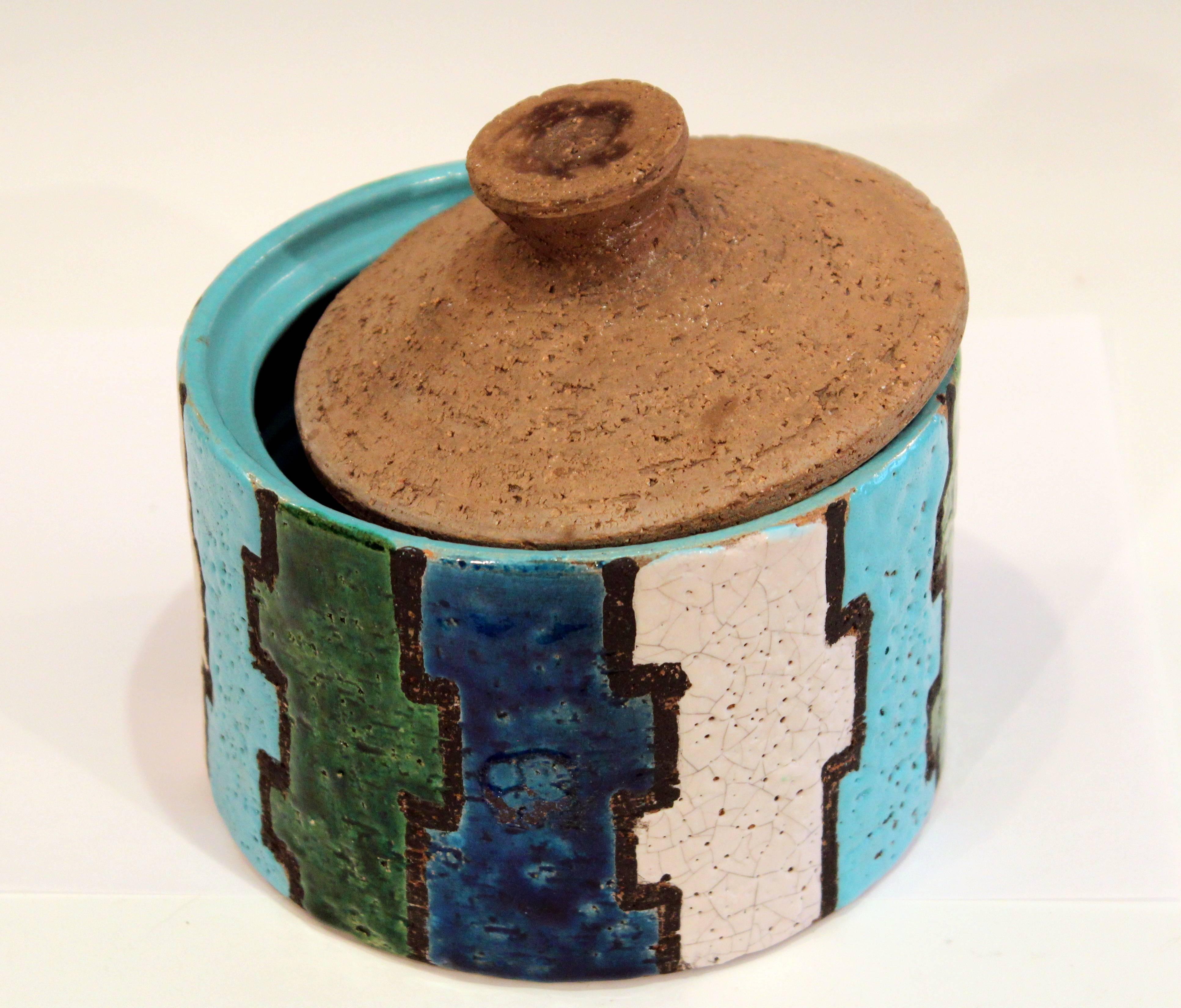 Bitossi Mondrian Vintage Italian Londi Pottery Ceramic Raymor Jar 3