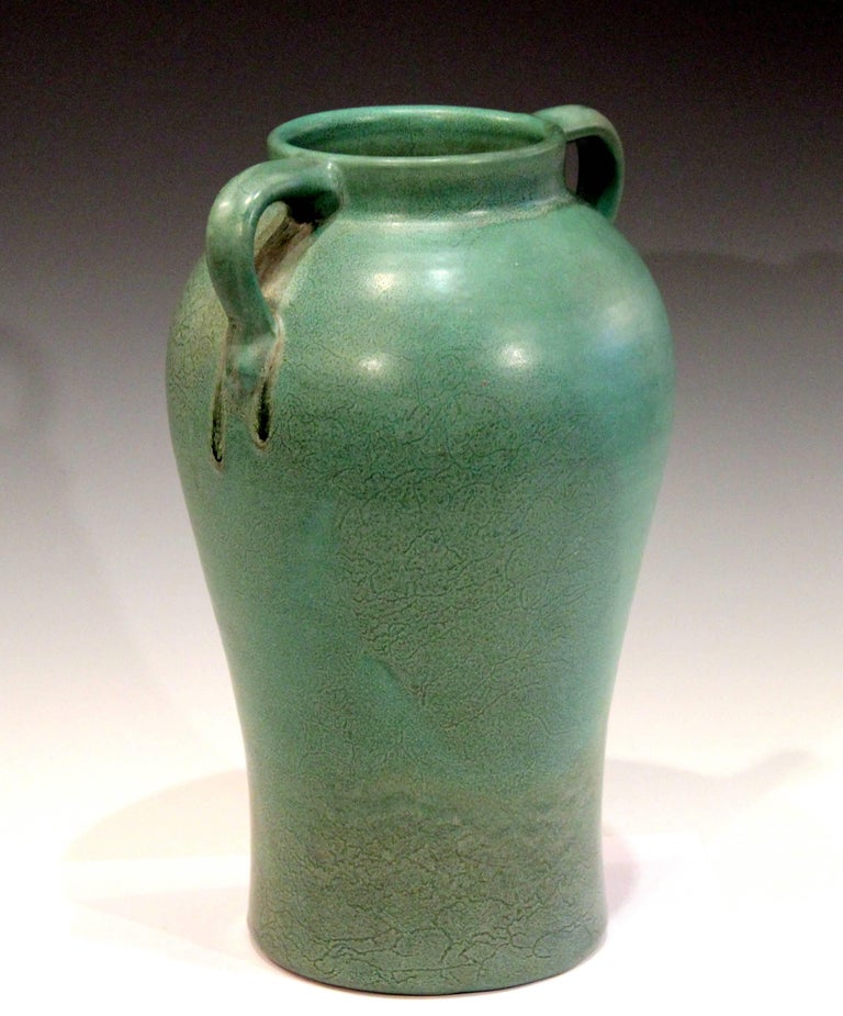 Genuine Bybee Matt Green Kentucky Southern Arts and Crafts Pottery Vase