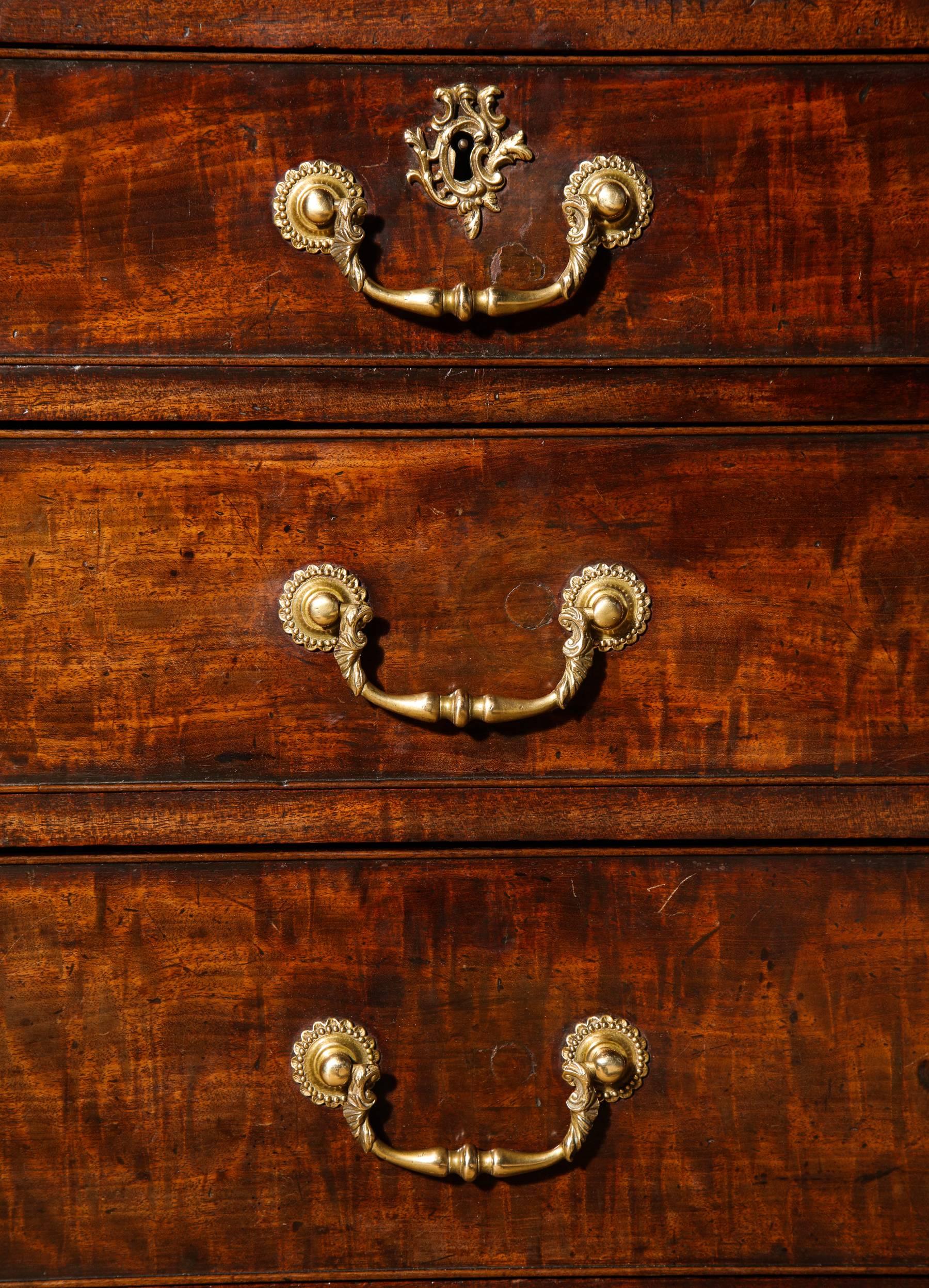 George II Mahogany Bureau Bookcase, Attributed to Giles Grendey, circa 1740 For Sale 4