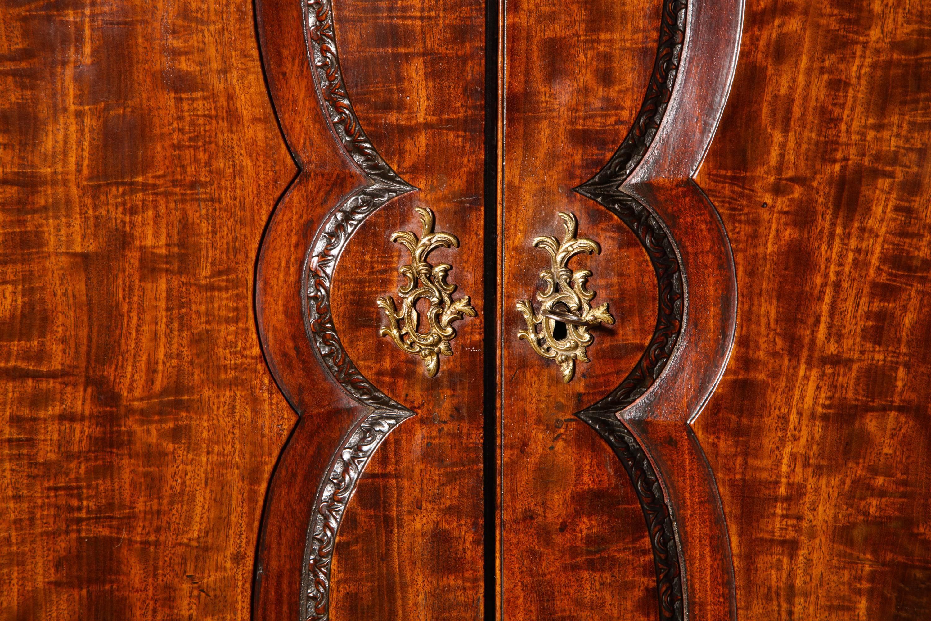 George II Mahogany Bureau Bookcase, Attributed to Giles Grendey, circa 1740 For Sale 1