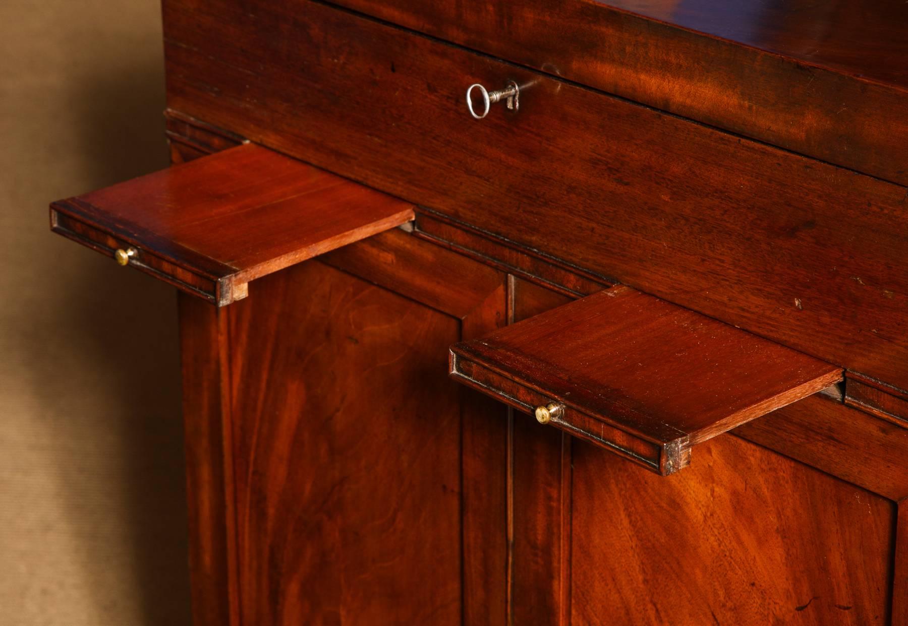 Cast Regency Mahogany Hinger Davenport Desk with Hidden Compartments, circa 1800 For Sale