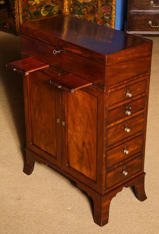 Regency Mahogany Hinger Davenport Desk with Hidden Compartments, circa