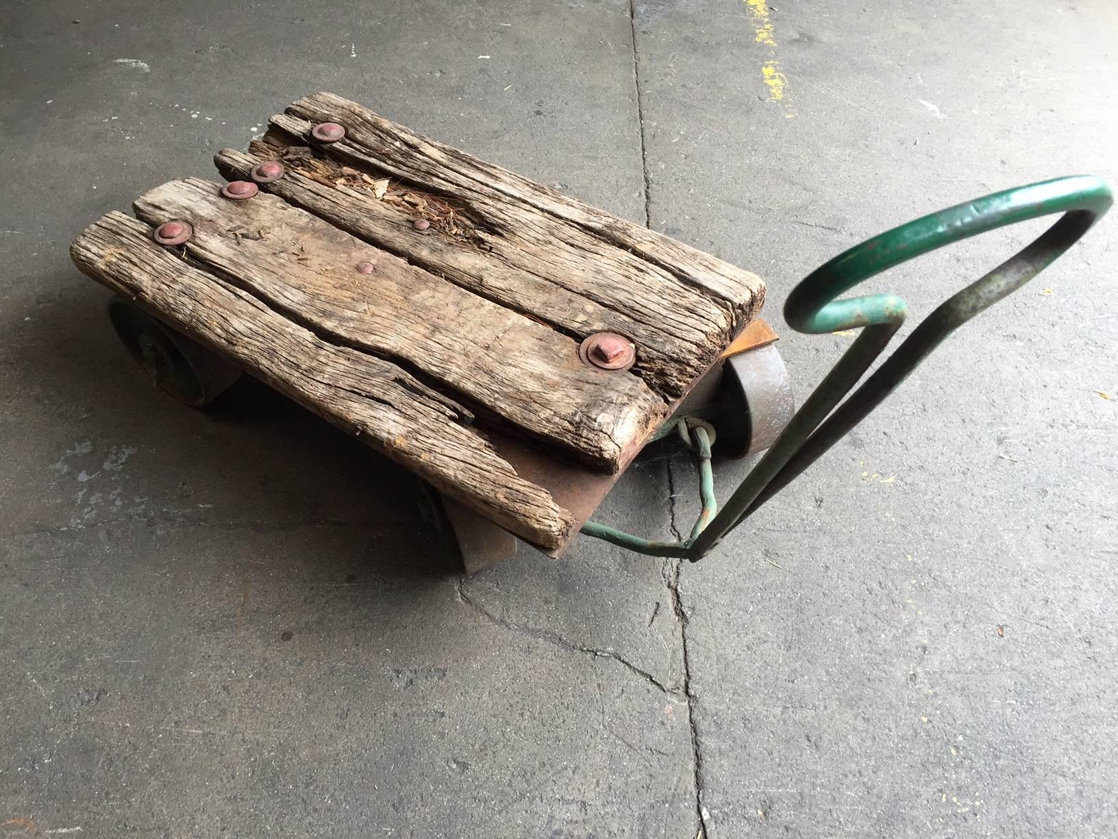 Painted Industrial Rolling Cart, American, circa 1900 For Sale