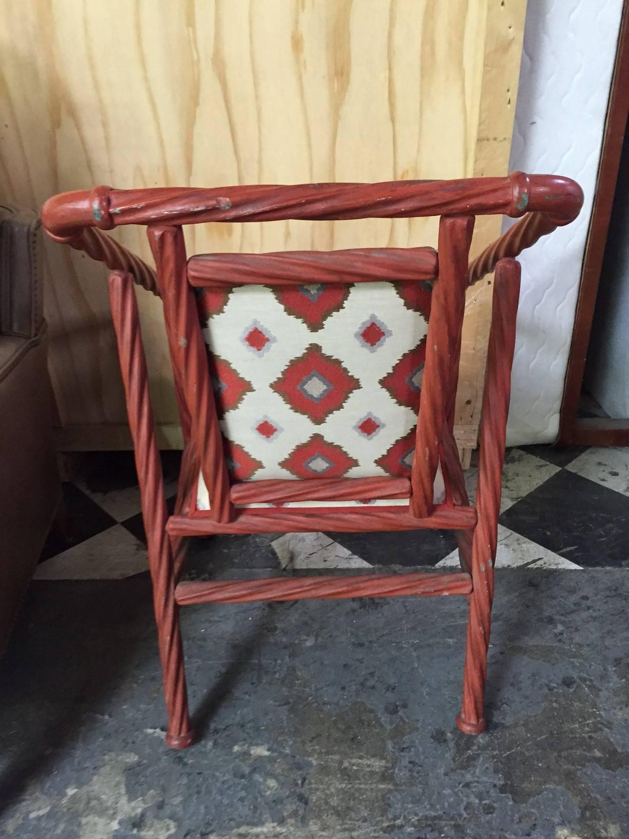 Other Vintage Chair, Reupholstered in Martin Bullard's Lola Diamond Fabric