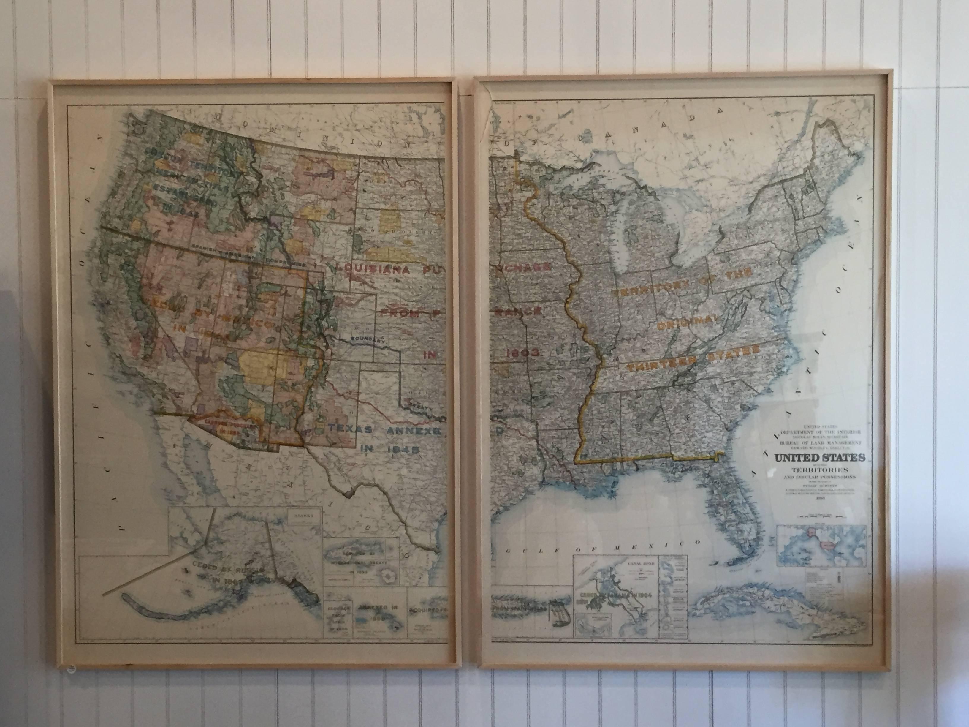 Map of United States Territories and Insular Possessions, circa 1953 reproduction.
Department of interior - Douglas McKay - Secretary.
Bureau of Land Management - Edward Woozley - Director.

Measures: 44.5