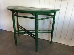Vintage Green Painted Demilune