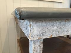 Vintage Metal Top Industrial Table