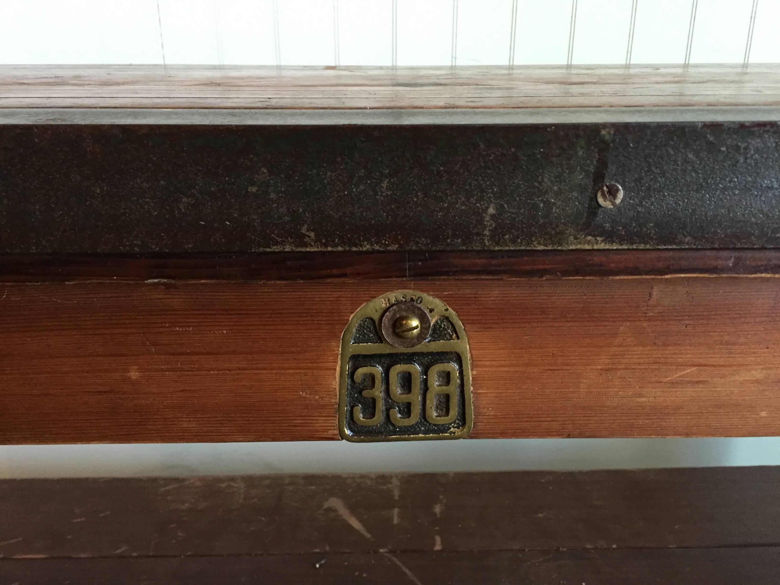 Industrial work table, American, 19th century.